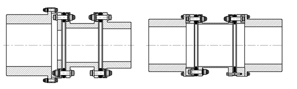  TBP，TBF型 聯(lián)軸器簡圖